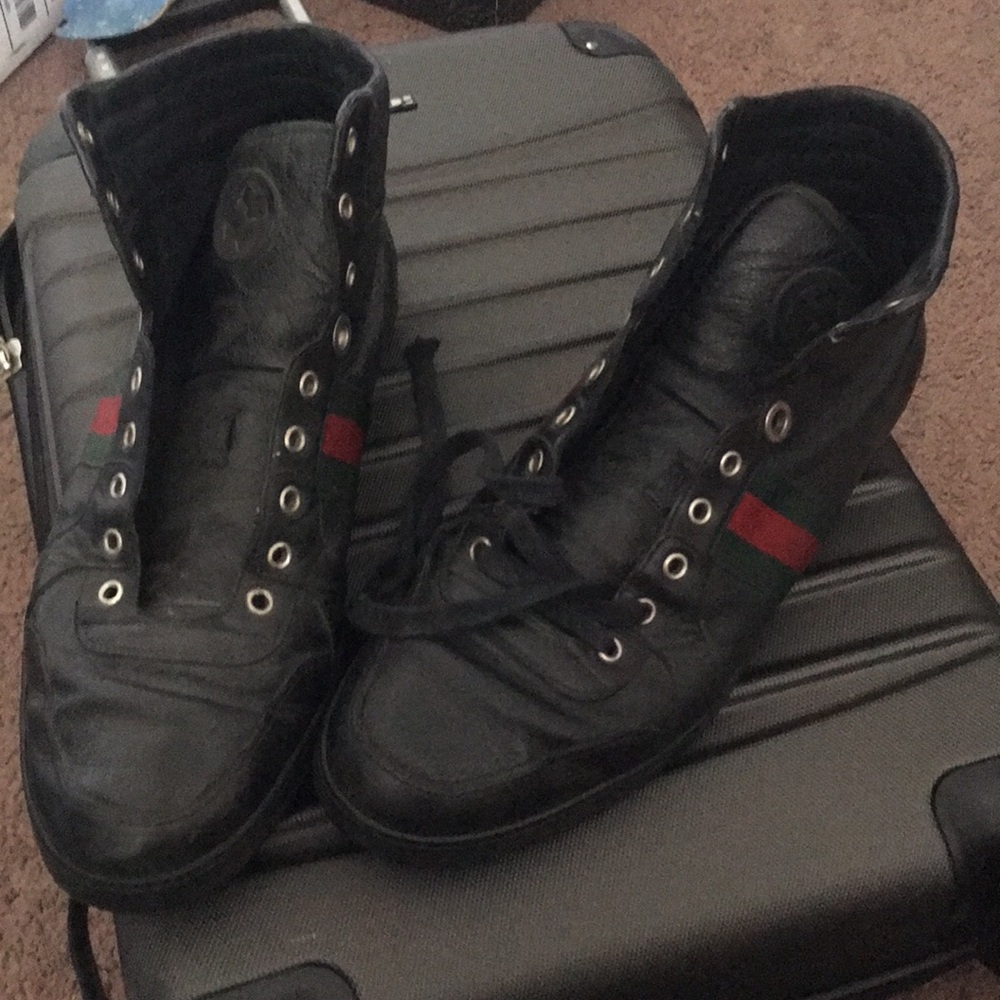 New laces with Gucci high top - Black
